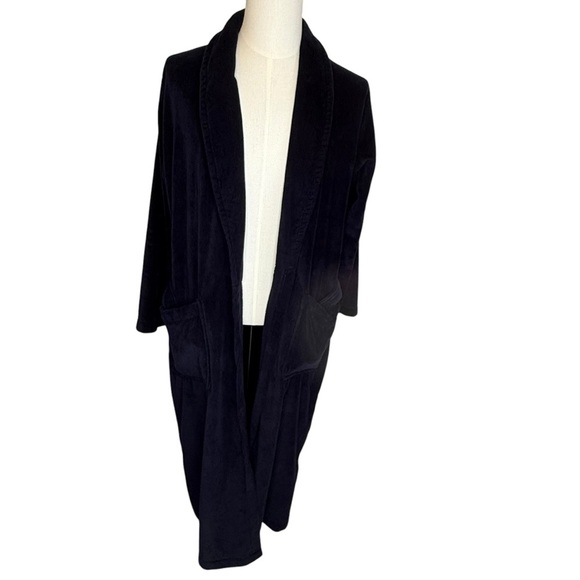 Home by Cher Wellhouse Navy Blue Long Sleeve Bathrobe Men’s Size XL Terry Cloth - Picture 12 of 14